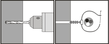 Дюбель для кабельных стяжек - монтаж